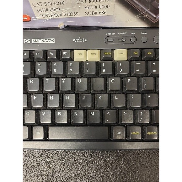 Philips Magnavox Webtv Plus MWK122BK Wireless MSN WebTV Keyboard Untested - Picture 8 of 9